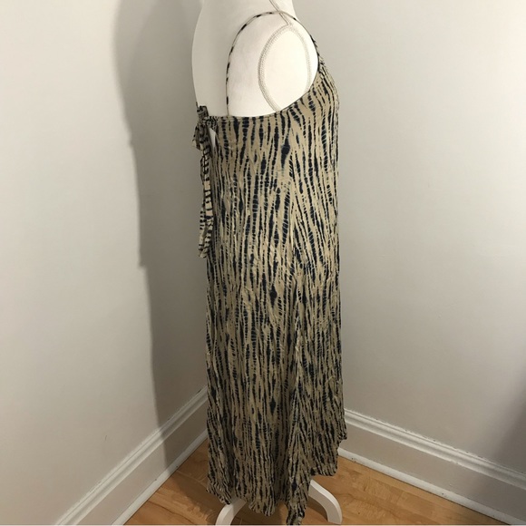 Zara Tan and Navy Stripe Summer Dress - Picture 6 of 10